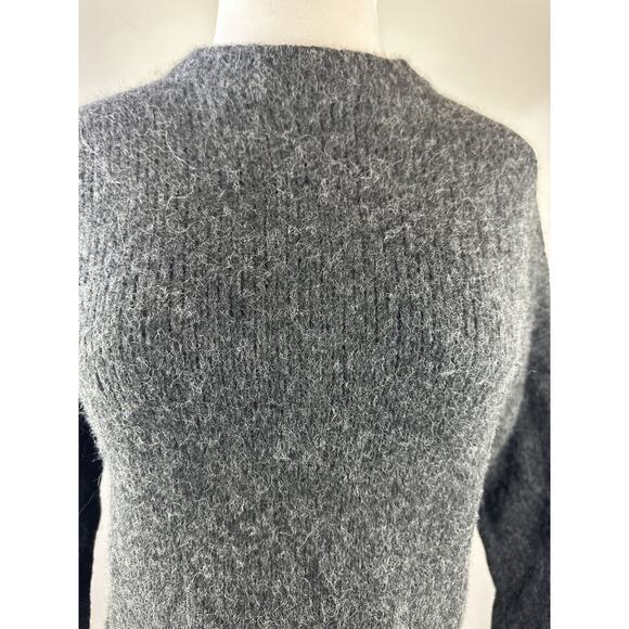 Jenni Kayne Alpaca Cocoon Crewneck Sweater Fluffy Charcoal Women's Size Medium - Picture 8 of 15